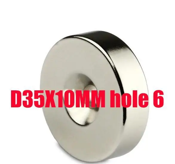 

35*10 n52 magnet1 Big Round Ring Magnet 35mm x 10mm Hole 6mm Disc Rare Earth Neodymium magnets N50