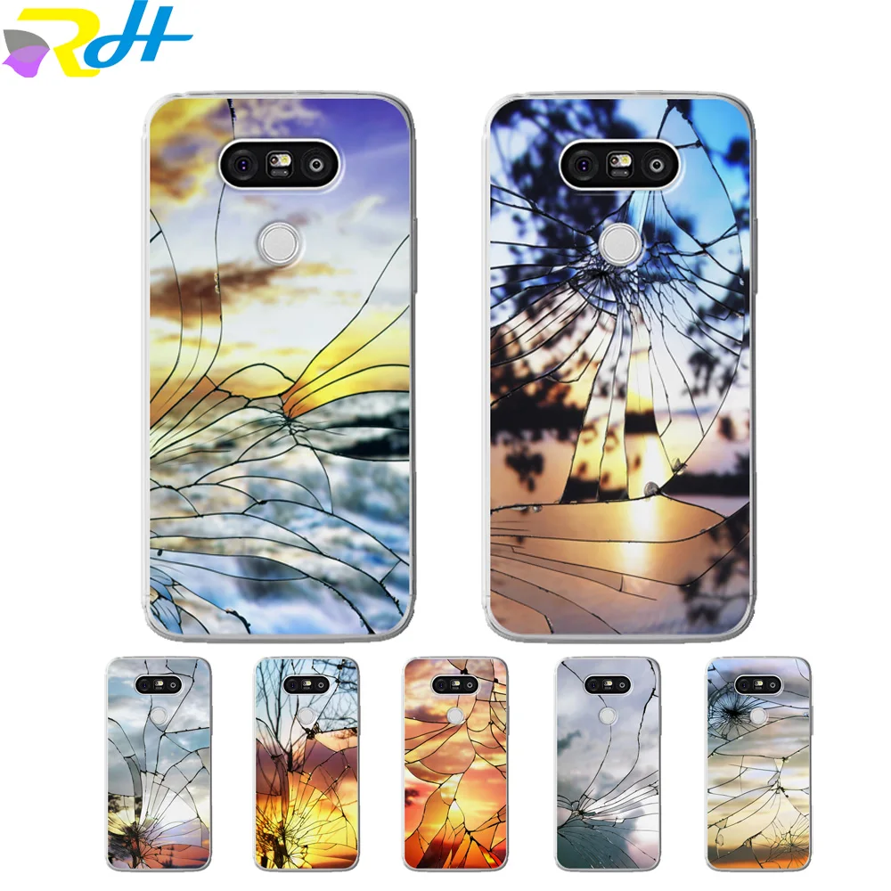 

For LG G4 G5 G6 Cover Soft Fashion broken background For LG Q6 Q8 case Thin For LG K4 K7 K8 K10 2017 X Power 2 Phone Case