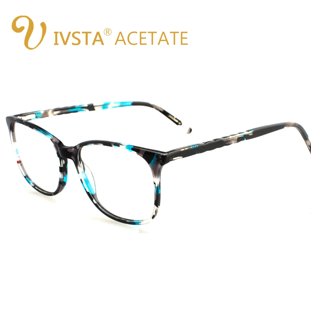 IVSTA большие очки женские оправа для очков из ацетата ручной работы Твердые глаза негабаритных Деми целлюлозы Твердые Прозрачные носовые накладки квадратный
