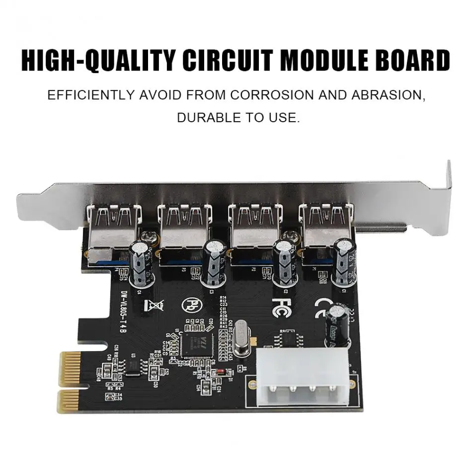 Плата расширения PCI USB 5 Гбит/с Ultra плата E на 4 x 3 0 адаптер карты экспресс