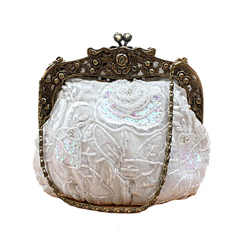 2019 New Vintage Beaded Evening Bag Embroidered Bag Diamond Sequined Clutch Hand Bag Bride Bag Free Shipping 2019 New Vintage Beaded Evening Bag Embroidered Bag Diamond Sequined Clutch Hand Bag Bride Bag Free Shipping