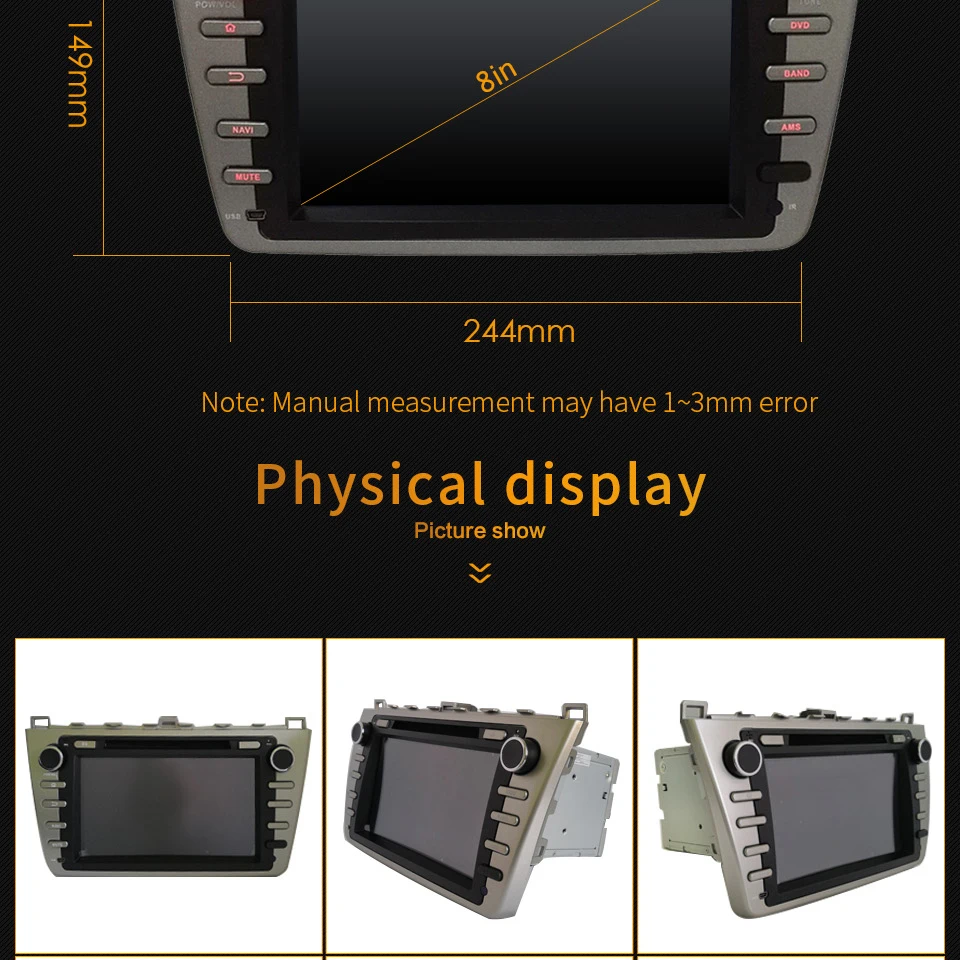 Cheap KLYDE 8" 4G WIFI Android 8.0 Octa Core PX5 4GB RAM 32GB ROM BT Car DVD Multimedia Player Radio For Mazda 6 Ultra Ruiyi 2008-2012 6