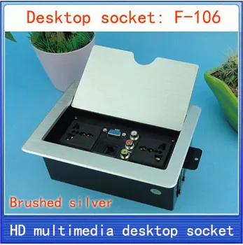 

NEW Desktop socket / hidden/ multimedia information outlet box / network RJ45 video Audio VGA interface desktop socket F-106