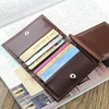 Hot Sale Fashion Men's Leather Money Clip Wallet With Magnet Hasp Credit Card Cash Holder Business Short Designer Purse For Male 6