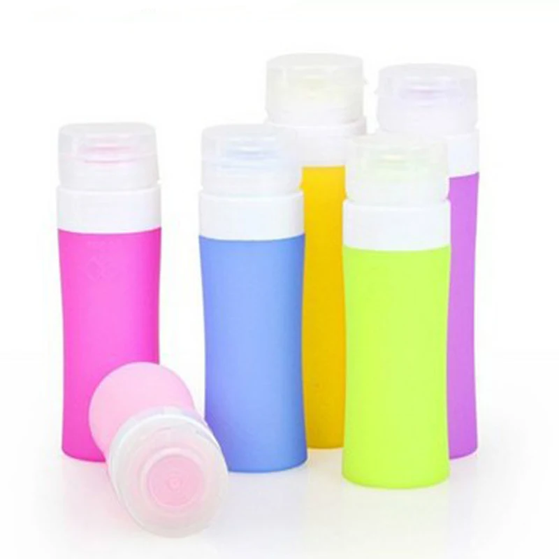 Bathroom Sets Portable Silicone Refillable Bottles Traveler Packing