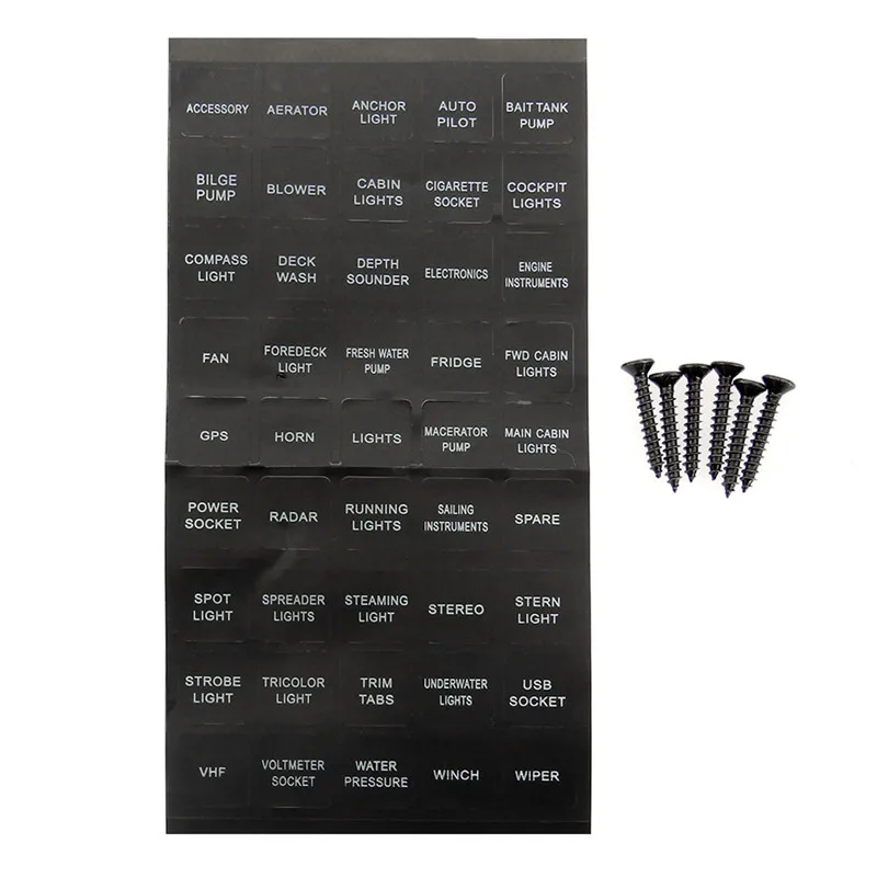 CARCHET 3 Gang Aluminum LED Waterproof Rocker Switch Panel Marine/Boat