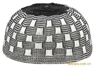 Высококачественная вязаная шапочка с черепом Kufi Topi мусульманская для молитвы