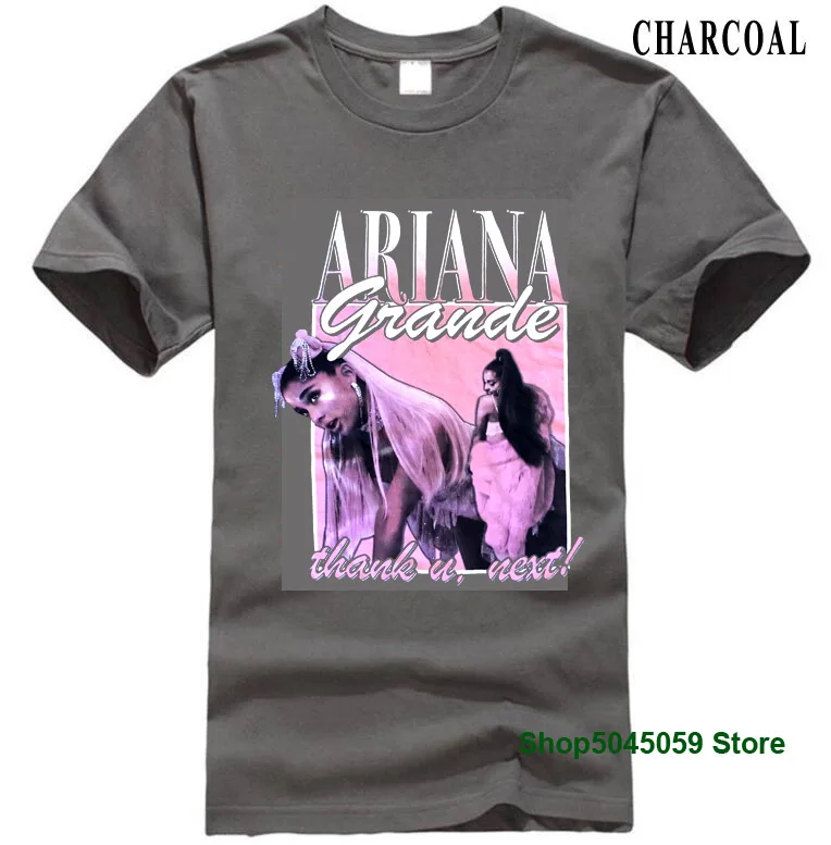 Ariana Grande Sweetner World Tour Merch Thank U, Next футболка, размер S-3XL, Летний стиль, хип-хоп Мужская футболка, топы, футболки - Цвет: charcoal