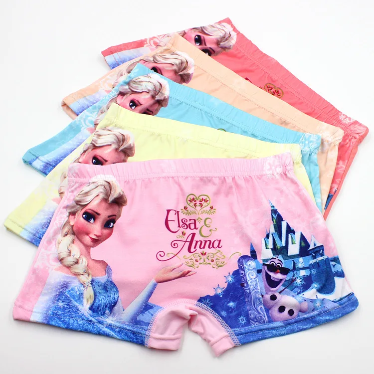 

5pcs/lot Underwears for Girls Panties Infant Boxer Briefs Ice Princess Cotton Teenagers for 2-12 Y panty baby girl clothes next