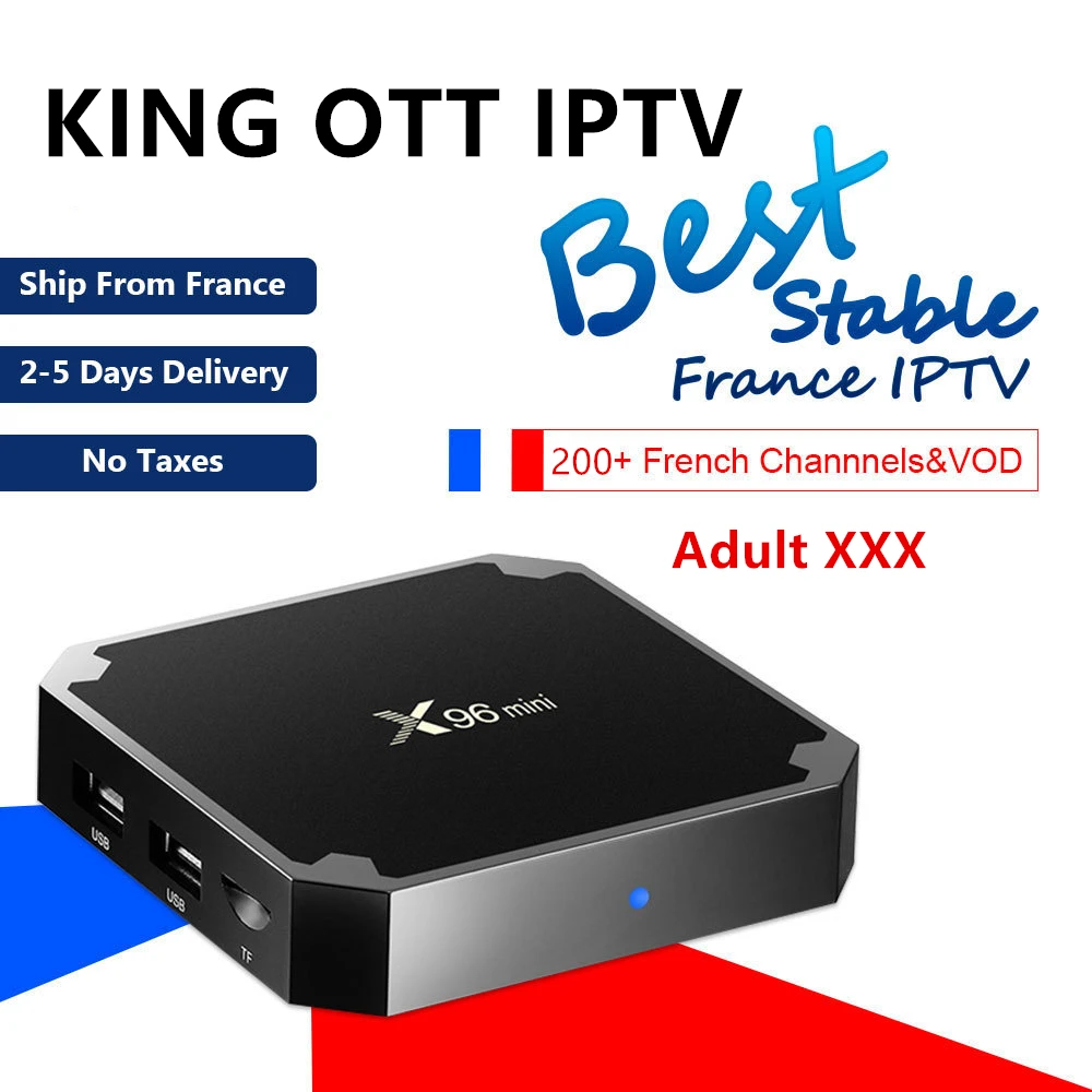 Франция IP ТВ подписки X96 Мини Android 7,1 ТВ коробка KING OTT IP ТВ 5000 live 4000 vod, Францию, Бельгию, Великобритании и США Смарт set top tv BOX