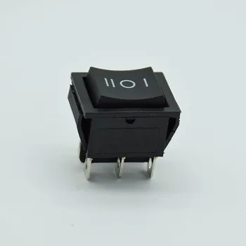 

2pcs 25*31 6pins 6p 3/Three gears KCD4-202 16A Rocker switch black 6 legs 3 Position