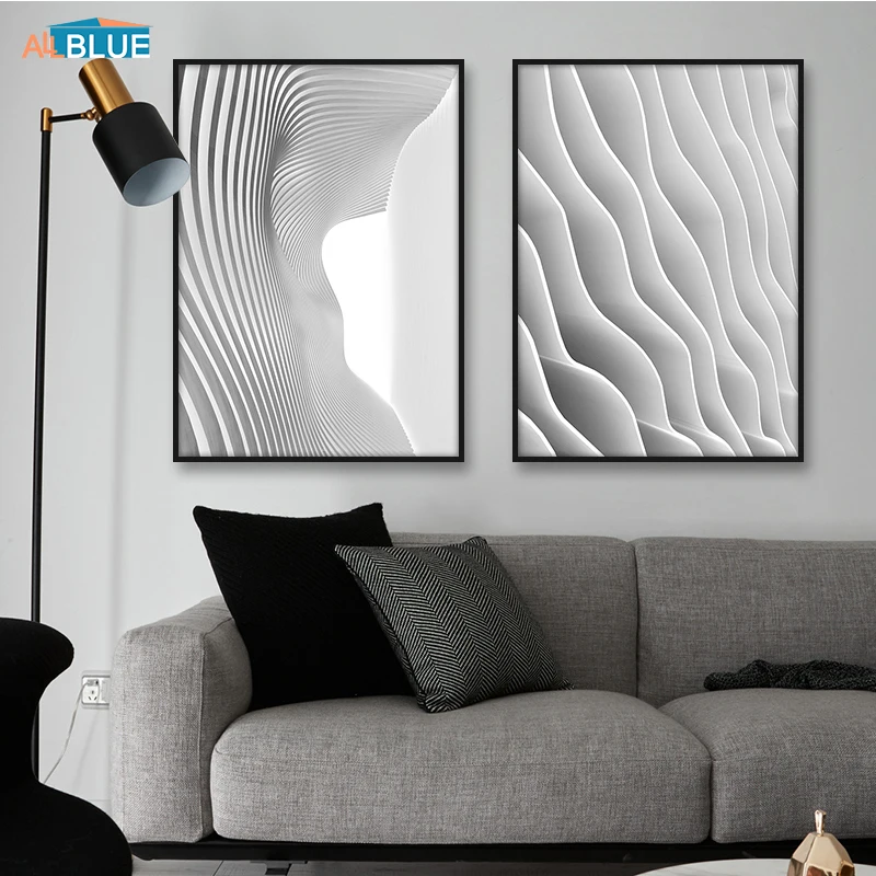 

Geometric Line Space Canvas Painting Abstract Wall Art Minimalist Nordic Posters And Prints Modern Wall Pictures For Living Room