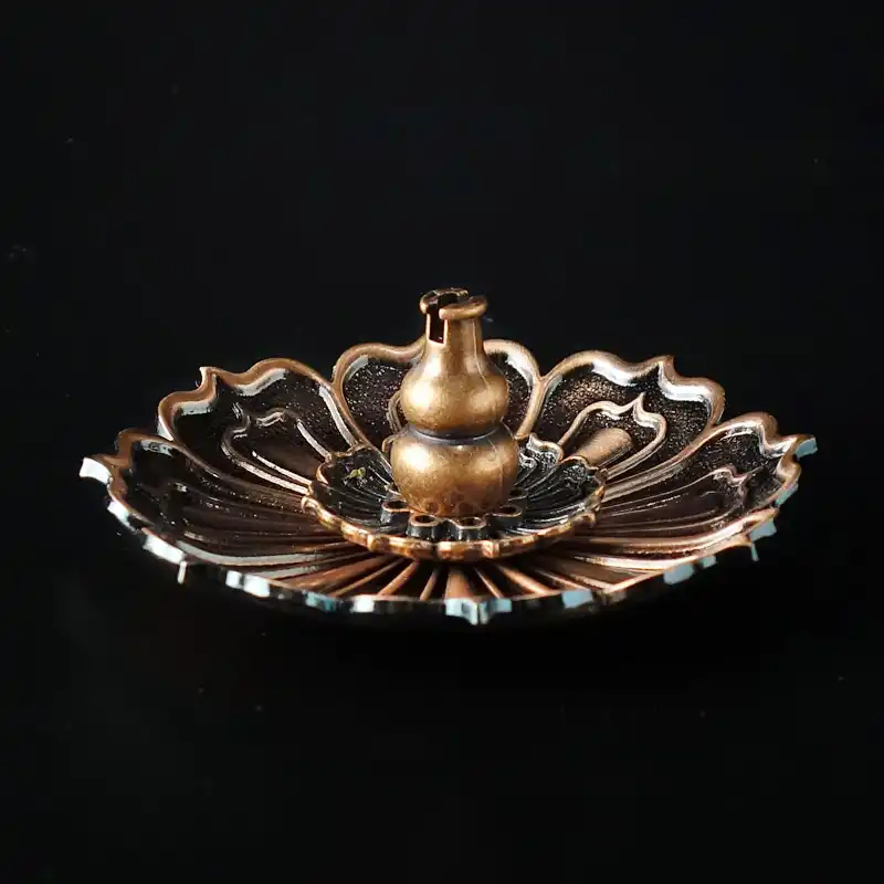 Lotus Incense Burner Holder 7'' Metal Incense Tray No Rust Incense Ash