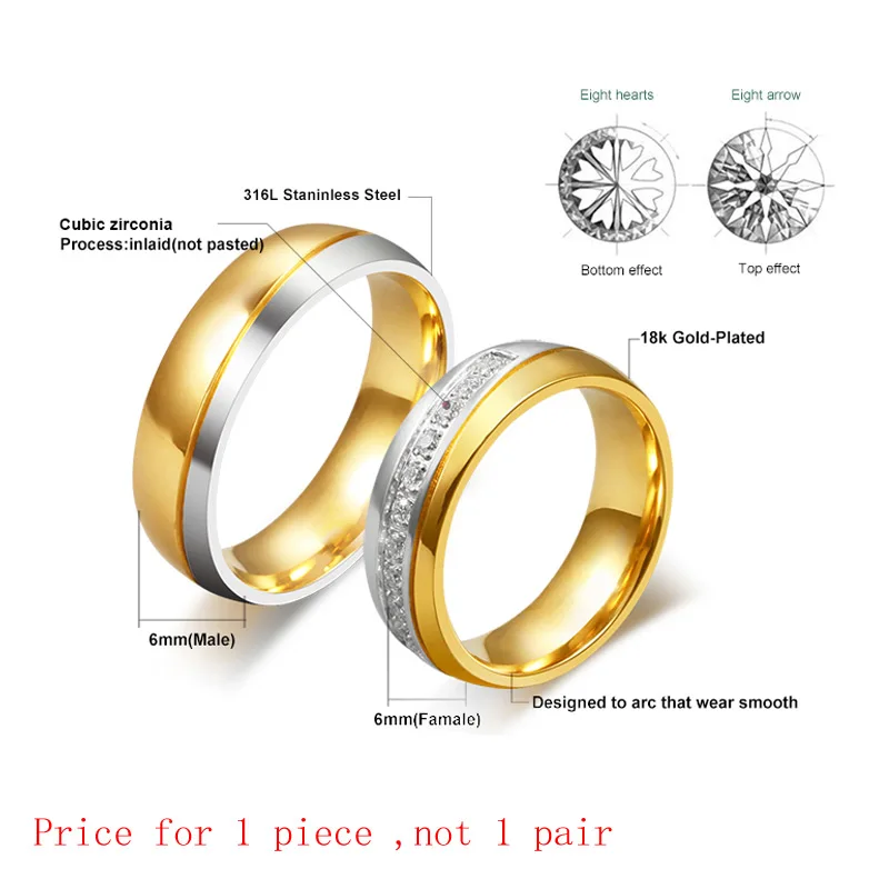vnox wedding ring for women men gold color love engagement couple stainless steel us size in rings from jewelry accessories on aliexpresscom alibaba - Classic Wedding Rings vnox wedding ring for women men gold color love engagement couple stainless steel us size in rings from jewelry accessories on aliexpresscom alibaba - Classic Wedding Rings
