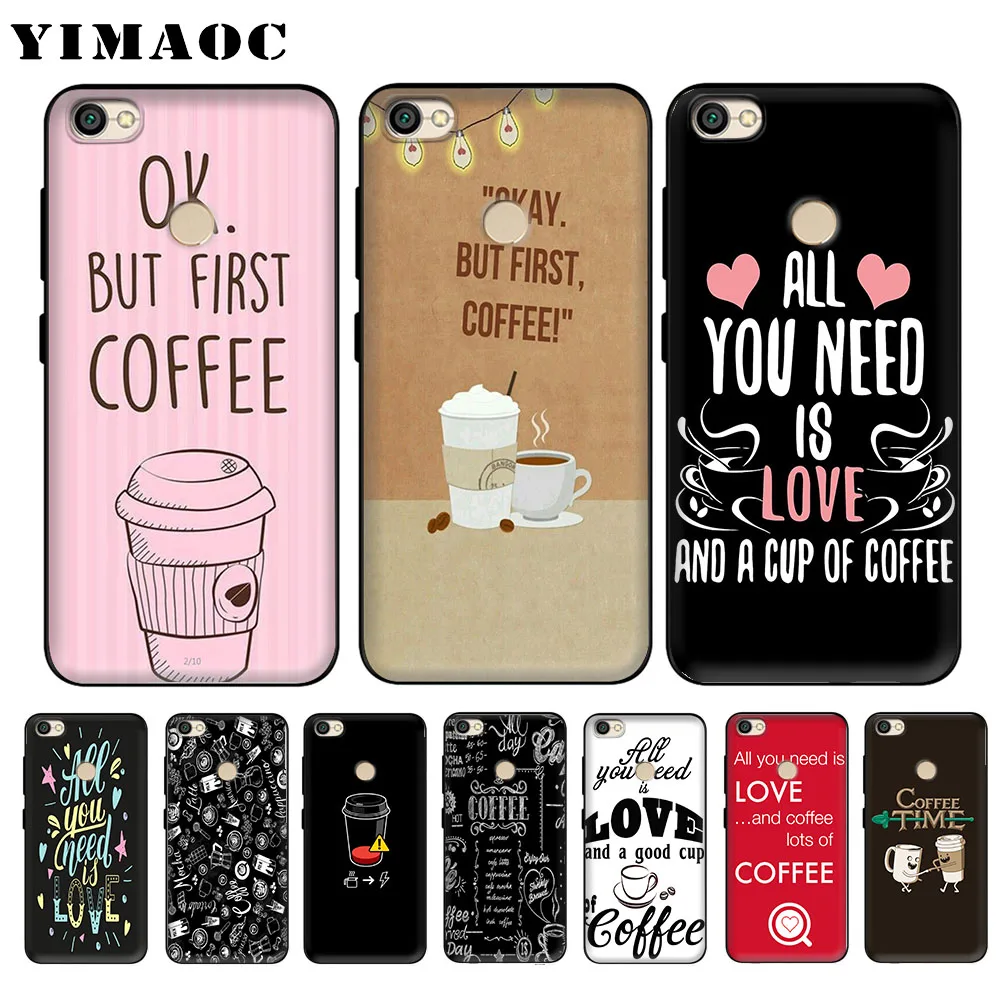 YIMAOC coffee time Soft Case for Xiaomi Redmi 4A Note 4X 5 Plus 5A Pro Prime |