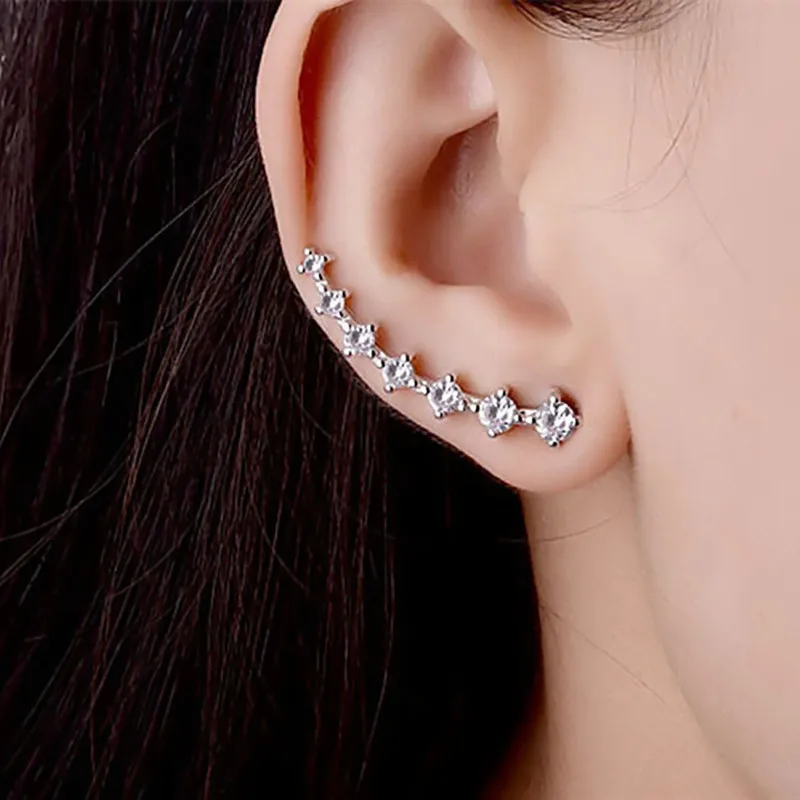 Серьги клипсы женские с кристаллами в виде неба и звезд|clip earrings for women|clip earringsfashion