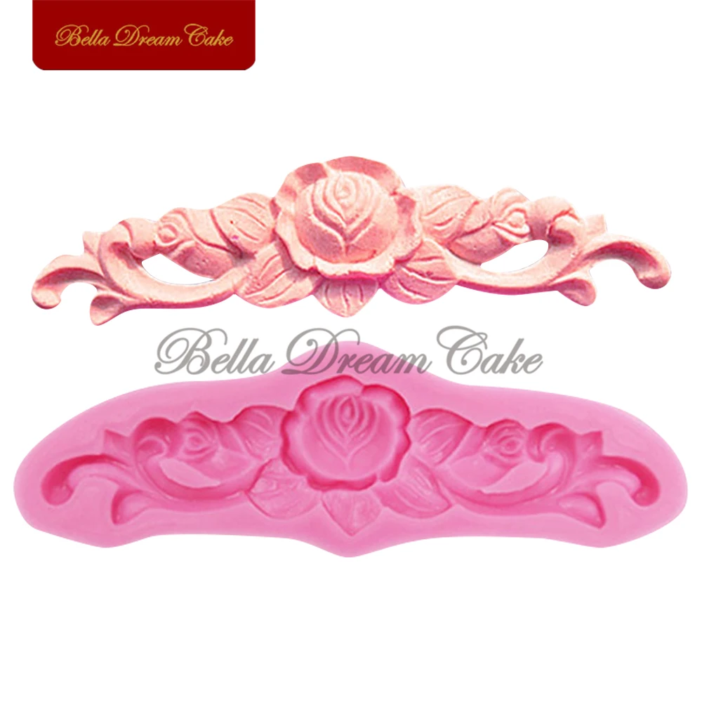 

Lace Flower Relief Fondant Cake Silicone Molds, Cupcake Mould Decoration, Chocolate Mould for Kitchen Baking Sugar Tools SM-188