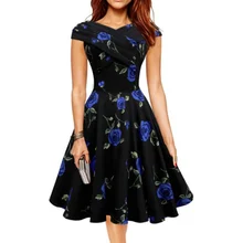Frauen schlank floral dress ärmelloses bodycon-partei-cocktail mini dress