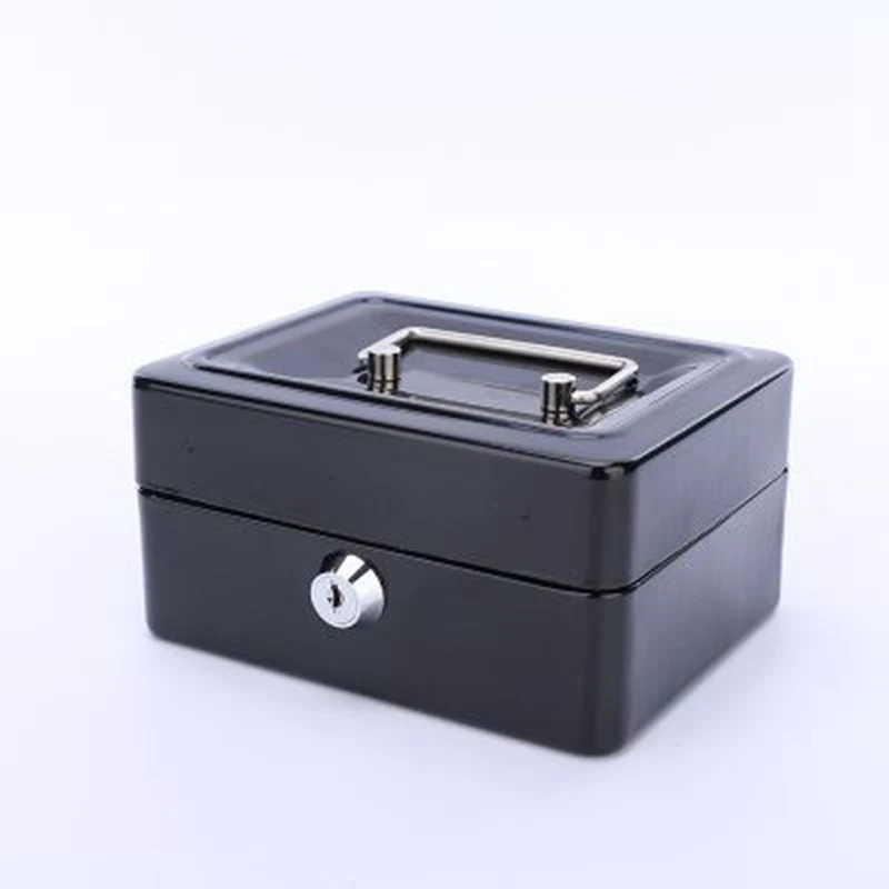 Mini Portable Safe Box Money Jewelry Storage Collection Box For Home School Office With Compartment Tray Lockable Security Box S 2