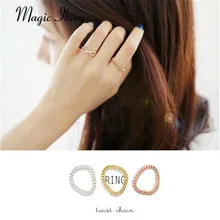 Magic Ikery The Best New Popular Wholesales Silver Plated Imported Brand Customized fashion Crystal Link Rings MKHG1010