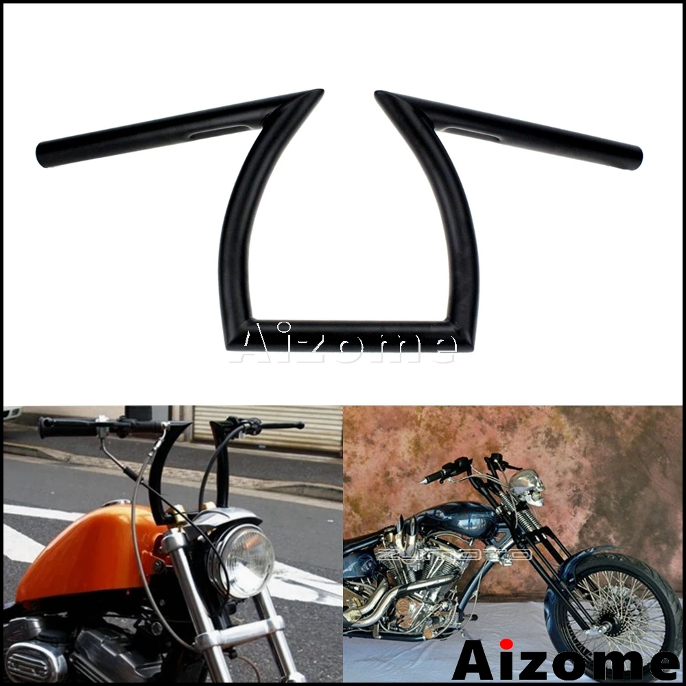 Motors Motorcycle ZBar 1" Drag Bar Handlebars for Harley Honda Chopper