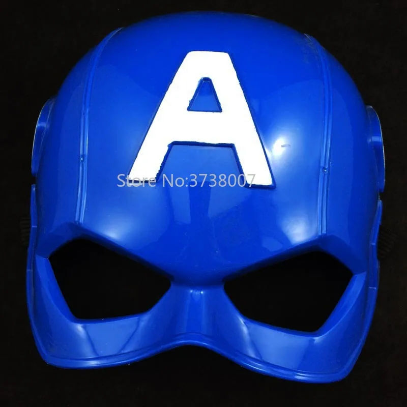 

Wholesale Halloween PVC Cosplay US Captain Bule Mask Props The Avengers Mask Captain America Steven Mask