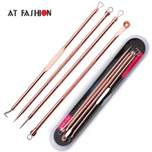 4 шт., средство для удаления черных точек, инструмент для удаления прыщей комедона, набор для удаления акне, Лечение пятен, выскакивания, очищение лица