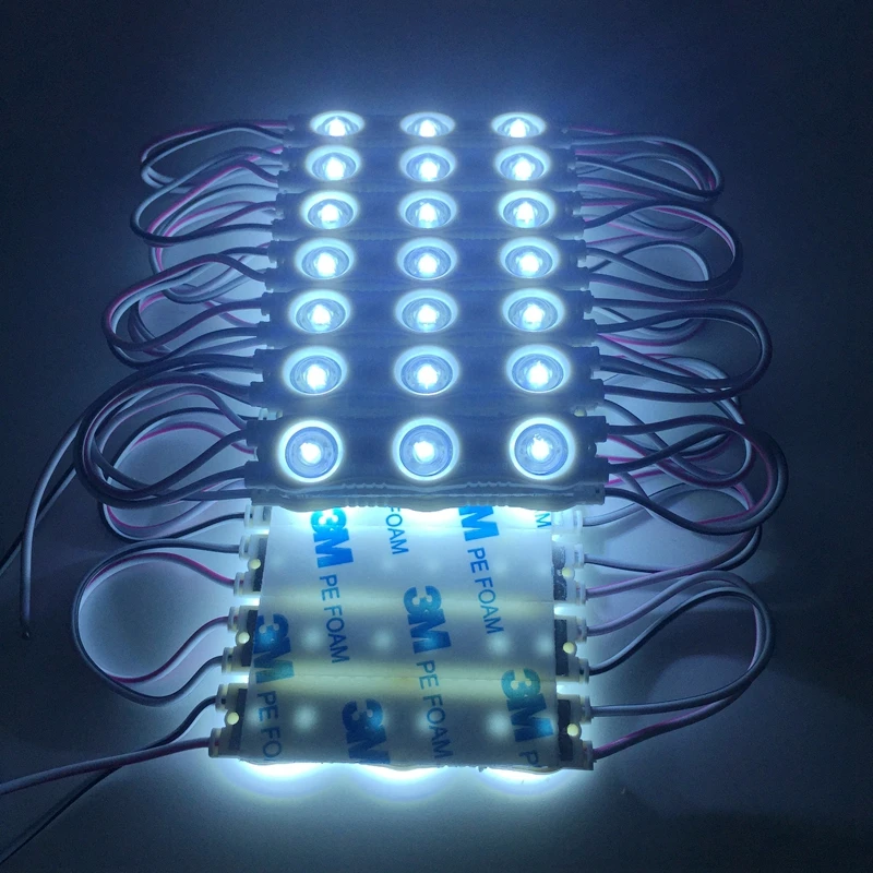 Светодиодный модуль впрыска DC12V 1,2 Вт 3 LED 150lm 66 мм * 15 мм Алюминий Супер светодиодное освещение для рекламы подписать высокий яркий