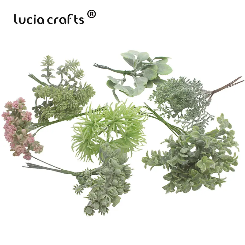 

1 bunch Plastic Artificial Grass Plants Fake Flower DIY Home Wedding Christmas Party Festival Decoration Accessories A0904