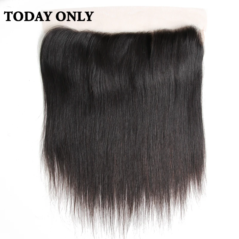 Today Only Brazilian Straight font b Hair b font Ear to Ear Lace Frontal Closure Non