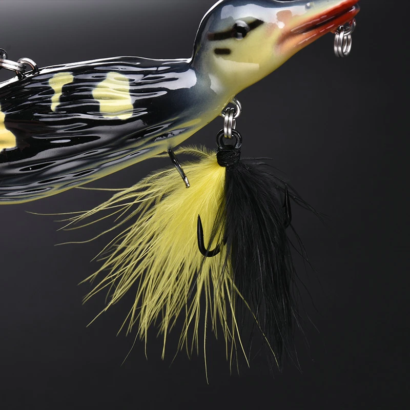 ALLBLUE 3D STUPID DUCK Topwater Fishing Lure Floating Artificial Bait  Plopping and Splashing Feet Hard Fishing Tackle Geer