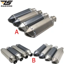 ZS гоночный 51 мм мотоцикл Akrapovic выхлопная труба с глушителем мото велосипедный горшок Escape для Yamaha Honda KTM Kawasaki Ducati Slip-on