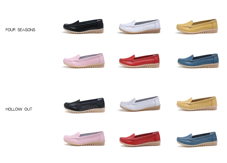 AH 168-New Arrival Cow Leather Women Loafers-3