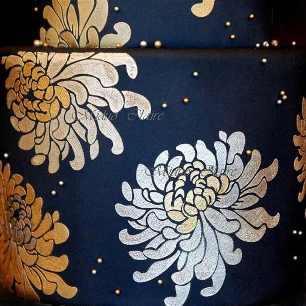 

Spider Mum Stencil SHORTENED plactic stencil for cake decoration cake decorating tools