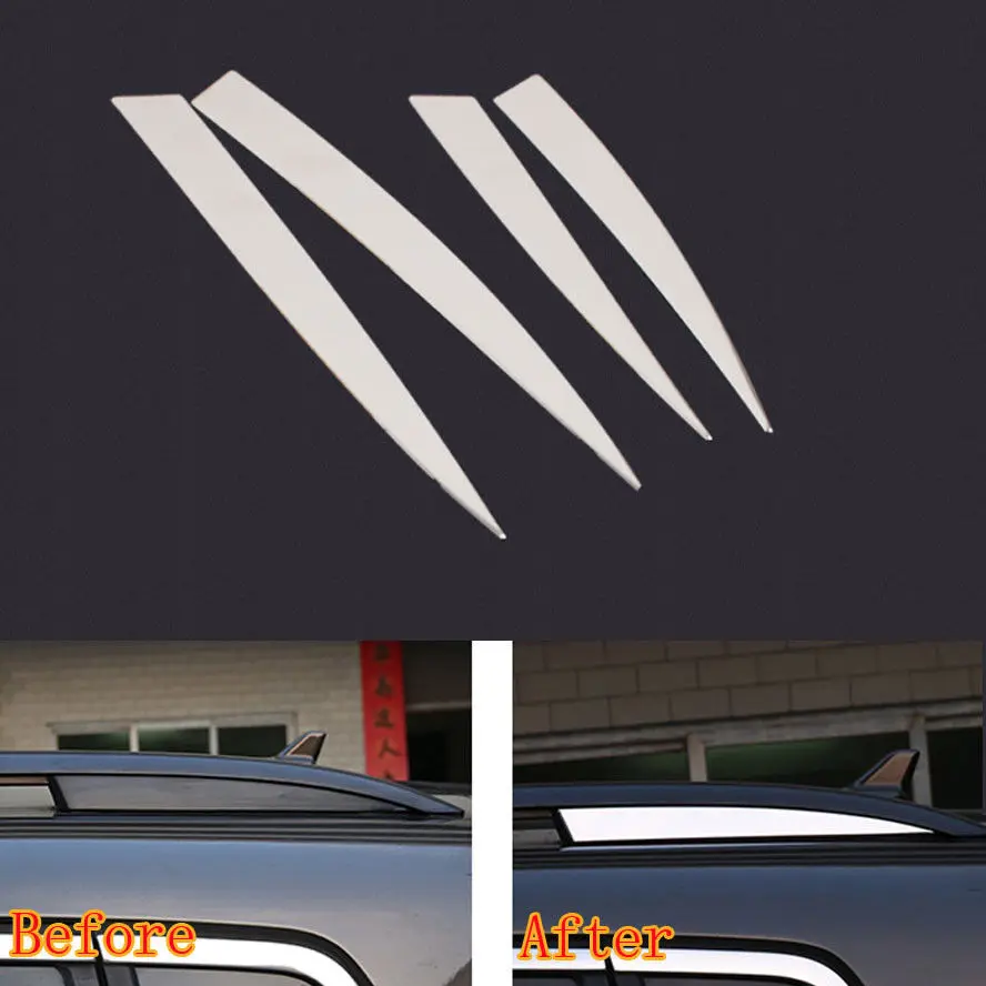 

Stainless Car Chrome abs Roof Rack Trim Cover Sticker fit For Volkswagen VW Tiguan 2010-2015 Car Styling Auto Accessories