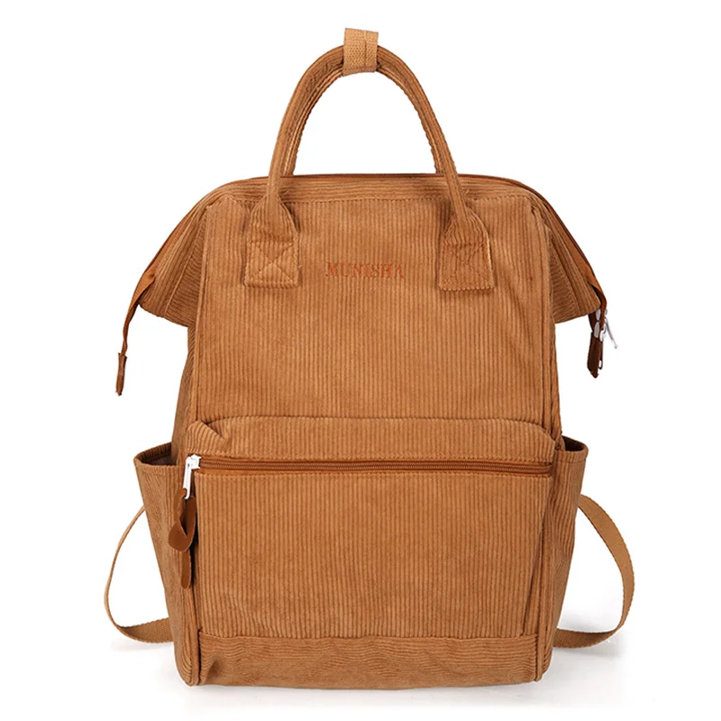 

Soft Corduroy Backpacks For Women Bag 2019 Casual Ladies Solid Color Back Pack Female Teens Girls School Backpack Teenage XA75K