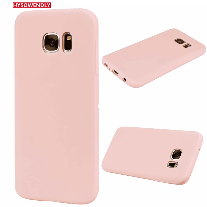 

HYSOWENDLY Ultra thin Soft TPU Matte Coque Covers Cases For Samsung Galaxy S8 S8Plus S7 S6 edge Silicone Phone Pink Cases Fundas