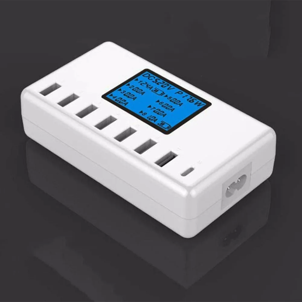 Quick Charge 3 0 Smart USB зарядное устройство 8 порты и разъёмы ЖК дисплей зарядки для iPhone iPad