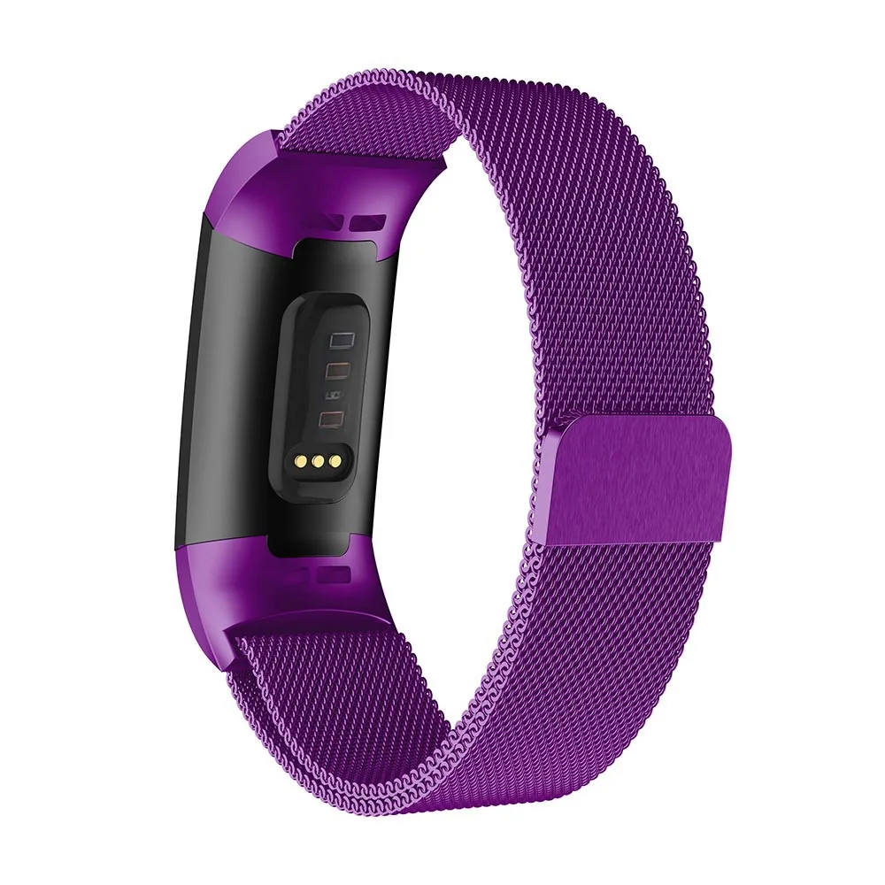 Миланская петля, наручные часы, ремешок для Fitbit Charge 3, фитнес-трекер, браслет, сменный ремешок из нержавеющей стали, S/L