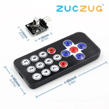 

1 lot Infrared IR Wireless Remote Control Module Kits DIY Kit HX1838 For Arduino Raspberry Pi
