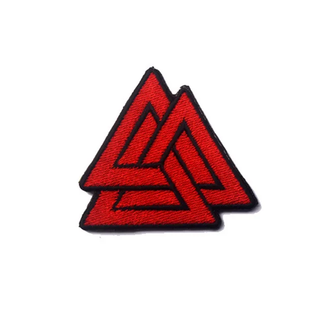 Мифологический скандинавский значок аппликация для рюкзака куртки Valknut Odin Viking