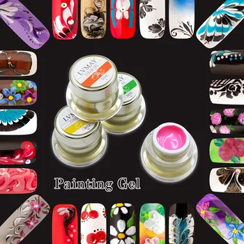 

2 Pcs Lvmay Gel Paint for Nails Soak Off Gel Painting Nail Art Color Acrylic Nail Kit Professional Polish DIY Drawing UV Curing