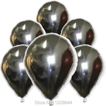 Магазин Рекламные юбилейные принадлежности для праздничной вечеринки овальной формы алюминиевые фольги Воздушные шары серебристого цвета 23 дюймов 50 шт./лот