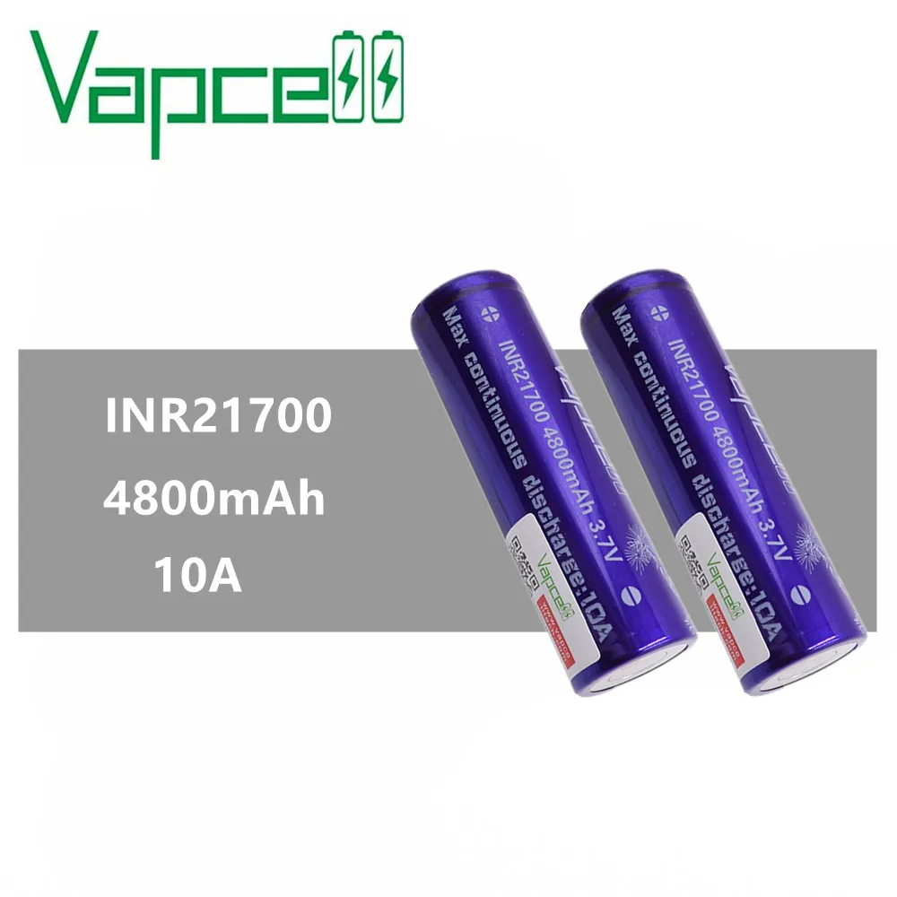 Аккумулятор VAPCELL INR21700 4800 мАч INR 21700 литиевая батарея аккумулятор 10 А
