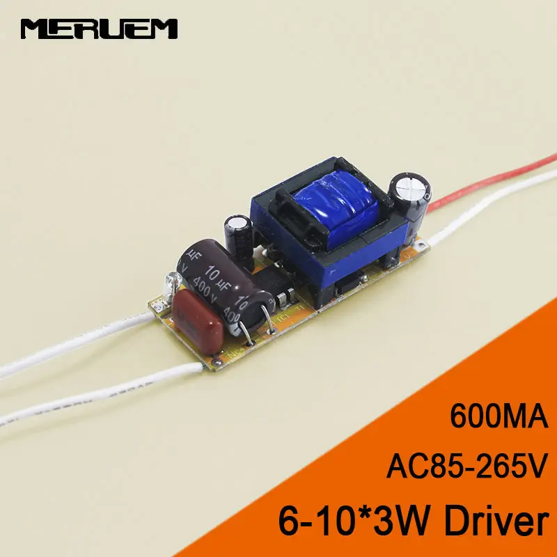 Free shipping 6 10 3W Led Driver 18W 21W 24W 27W 30W Lamp Driver Power Supply