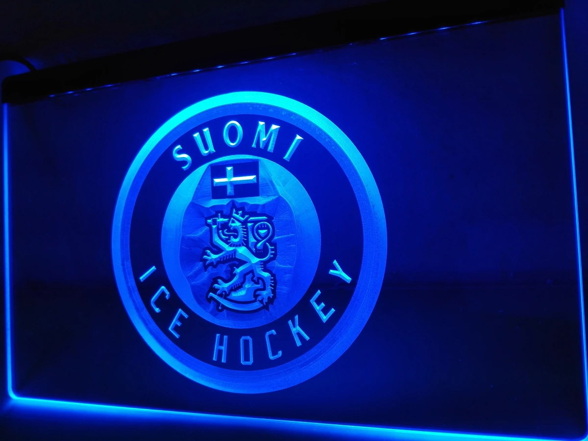 LD544- Suomi Ice Hockey LED Neon Light Sign home decor crafts | Дом и сад