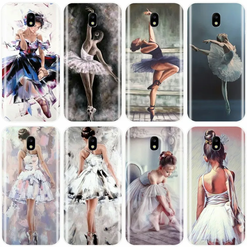 Ballet girl Soft Silicone TPU Phone Case For Samsung Galaxy J5 J6 J8 2018 J3 J7 2017 J7MAX 2016 J3PRO | Мобильные телефоны и