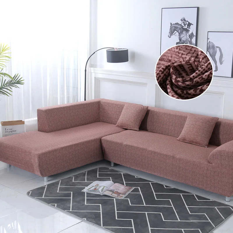Угловой диван чехлов эластичные чехлы для диванов Обёрточная бумага все включено плотно диван Чехлы одноместное кресло На Двоих Секционный диван 1/2 шт - Цвет: Color5