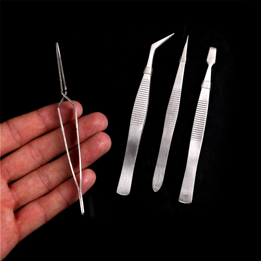 4Pcs/Set Professional Repair Tool Electronics Tweezers Forceps Stainless Steel Precision Hand Tool Set