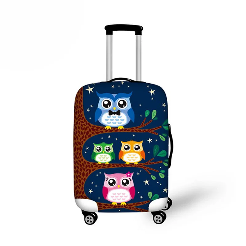 

Travel Luggage Protective Covers Customize Cute Owl printed Thick Elastic Suitcase Cover S/M/L For 18-30 Inch Cases